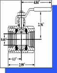 Ball valve technical drawings