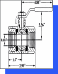 Ball valve technical drawings