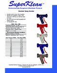 Standard nozzle specification sheet and parts list