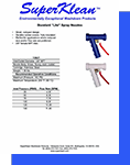 Lite Nozzle Specification Sheet and Parts List