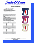 DuraFlow nozzle specification sheet and parts list