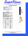 DuraSpray Nozzle Specification Sheet and Parts List