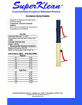 DuraSpray Nozzle Specification Sheet and Parts List