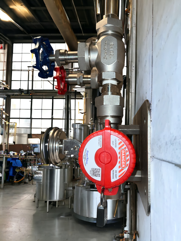SuperKlean's DuraMix 8000 in Stainless Steel, mounted in a production facility.