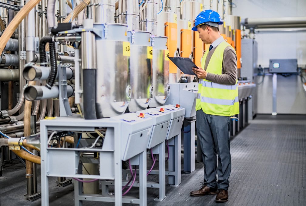 washdown equipment at manufacturing plant